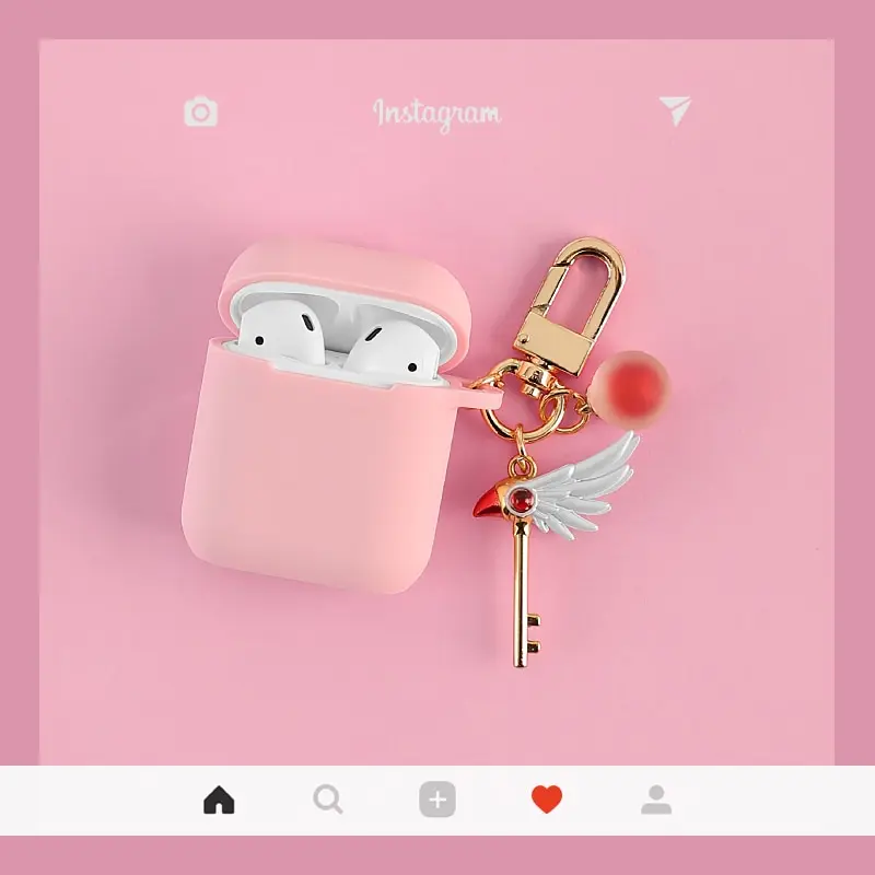 Японский милый аниме мультфильм карты Captor Брелок Сакура силиконовый Bluetooth