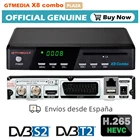 GTmedia X8 Combo спутниковый ресивер 1080P HD DVB-S2 T2 кабель видеоплеер встроенный WiFi Поддержка H.265 CA слот для карт
