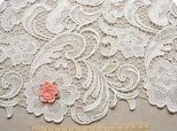 1 yards off white heavy lace fabric guipure lace fabric retro crocheted lace fabric floral lace fabric