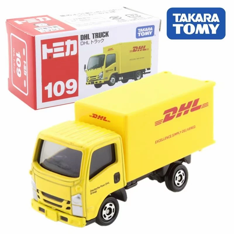 Takara Tomy Tomica No.109 DHL для грузовых автомобилей, популярные детские игрушки моторные автомобиля Diecast металлические модели