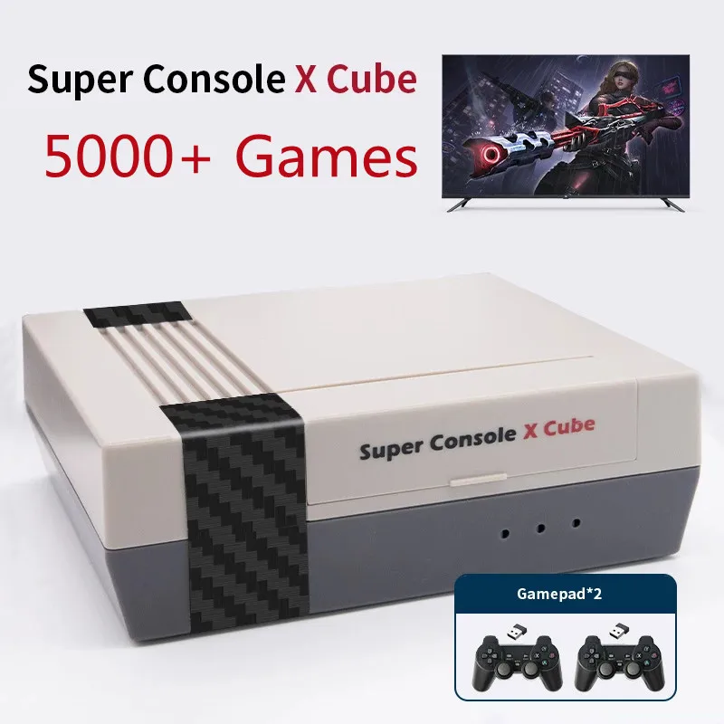 

Супер консоли для видеоигр в ретро стиле X Cube встроенные 50000 + мини 4K игры для PS1/PSP/ N64 контроллер с 2,4G беспроводными геймпадами