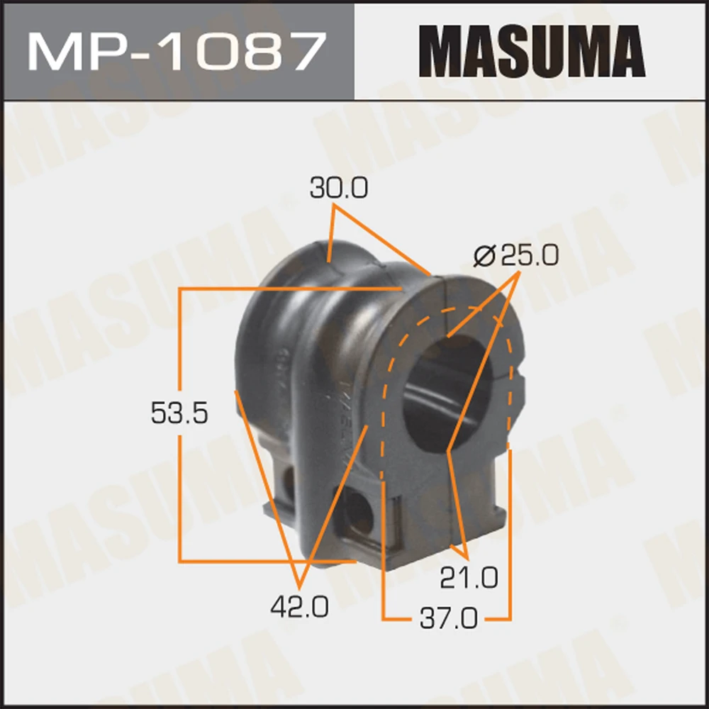 Втулка стабилизатора Nissan Murano (Z51) 08-13 Maxima (A35) 08- переднего MASUMA MP-1087 |