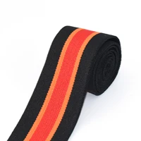 38mm red black multicolor cotton elastic striped webbing height elastic ribbon purse strap elastic band garment accessories%c2%a0
