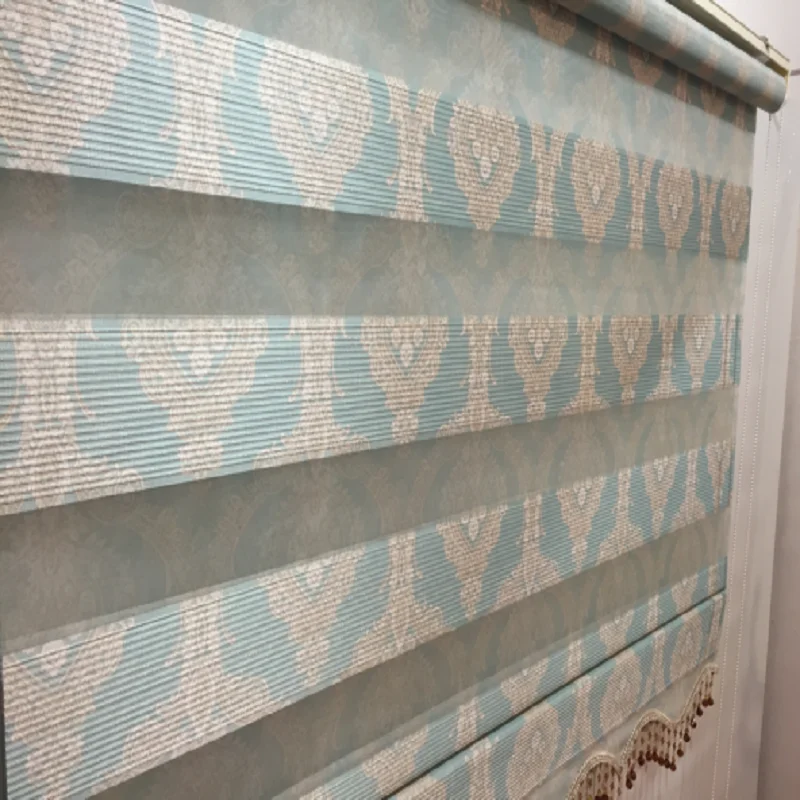 Бесплатная доставка (синий кремовый) Зебра римские рулонные шторы занавески
