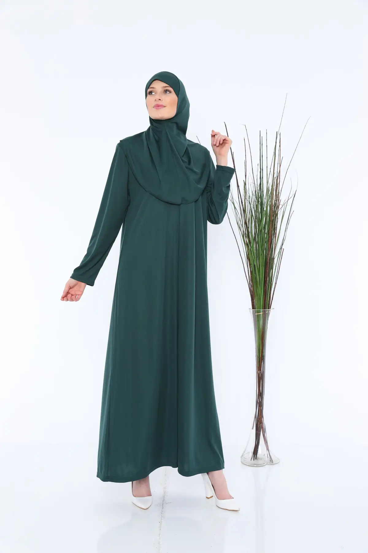 

Muslim Prayer Kalenmos dress women garment hood Dubai Islamic clothing turkey Prayer Prayer Jurk the long abaya hijab dress Kimo