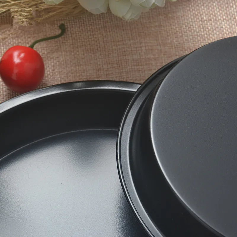 6 7 8 inch Pizza Plate Round Deep Dish Pan Tray Carbon Steel Non-stick Stone Mold Baking Tool Form for pizza | Дом и сад