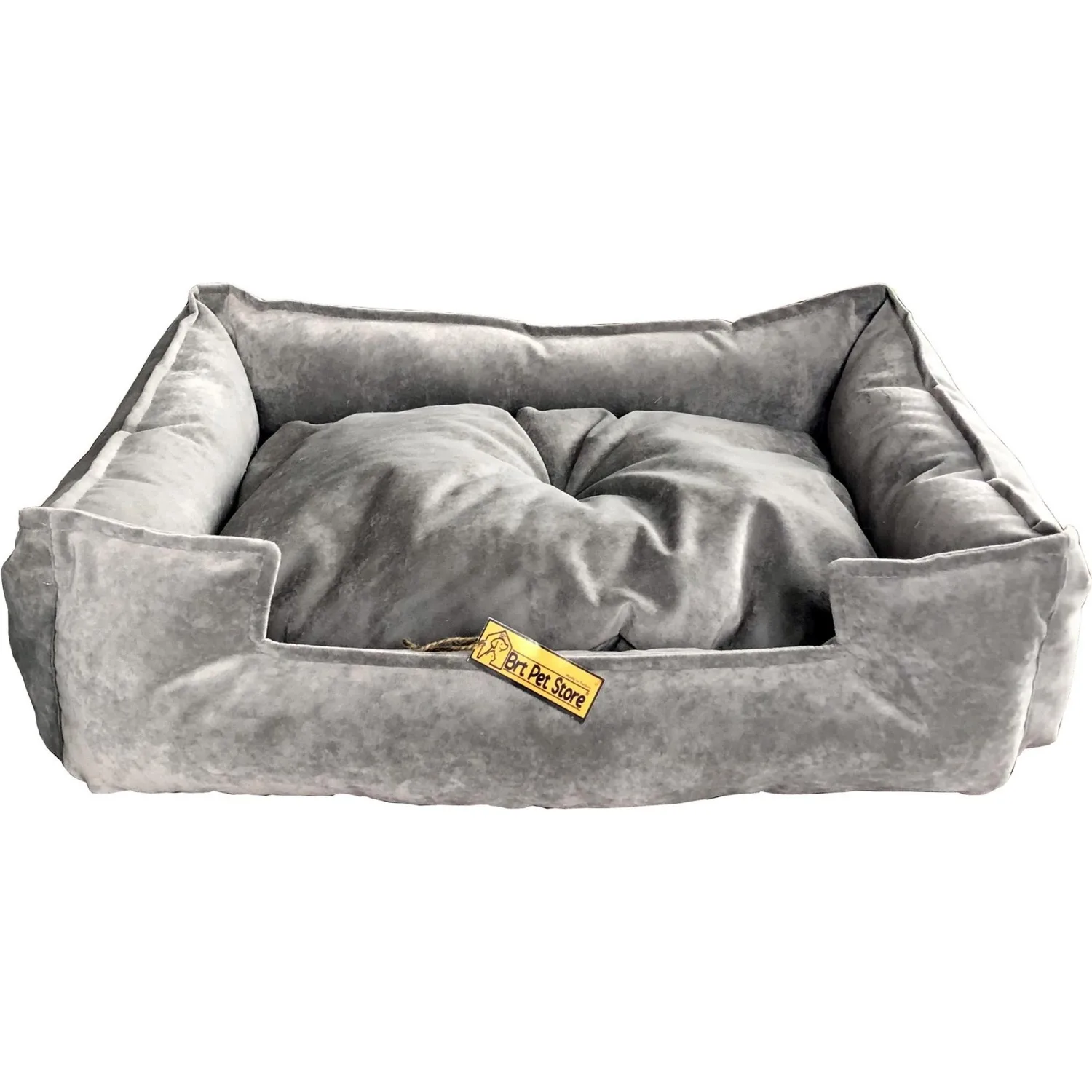 

BRT PET, Small Dog Bed for Dogs, Cats, Kittens And Puppies ,Machine Washable, Super Soft and Cosy Plush, Grey 60x45