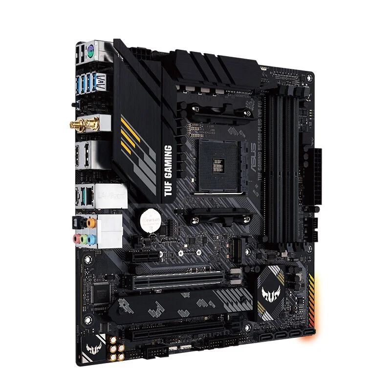 Материнская плата ASUS TUF GAMING B550M PLUS (Wi Fi) поддерживает AMD 2 Way CrossFireX Tech Wi Fi 6 AX200 с