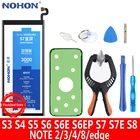 NOHON батарея для Samsung Galaxy S7 S6 Edge Plus S8 S5 S4 S3 Note 4 3 2 NFC G920F G925F G928F G930F G935F Замена Bateria