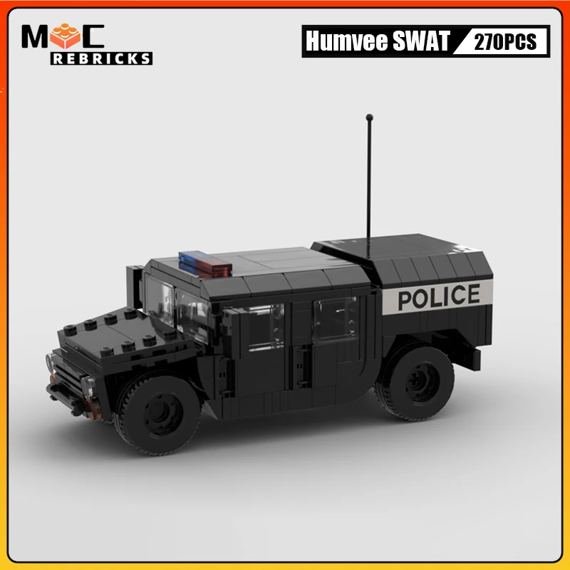 Современный городской автомобиль Полицейский спецназ специальный MOC