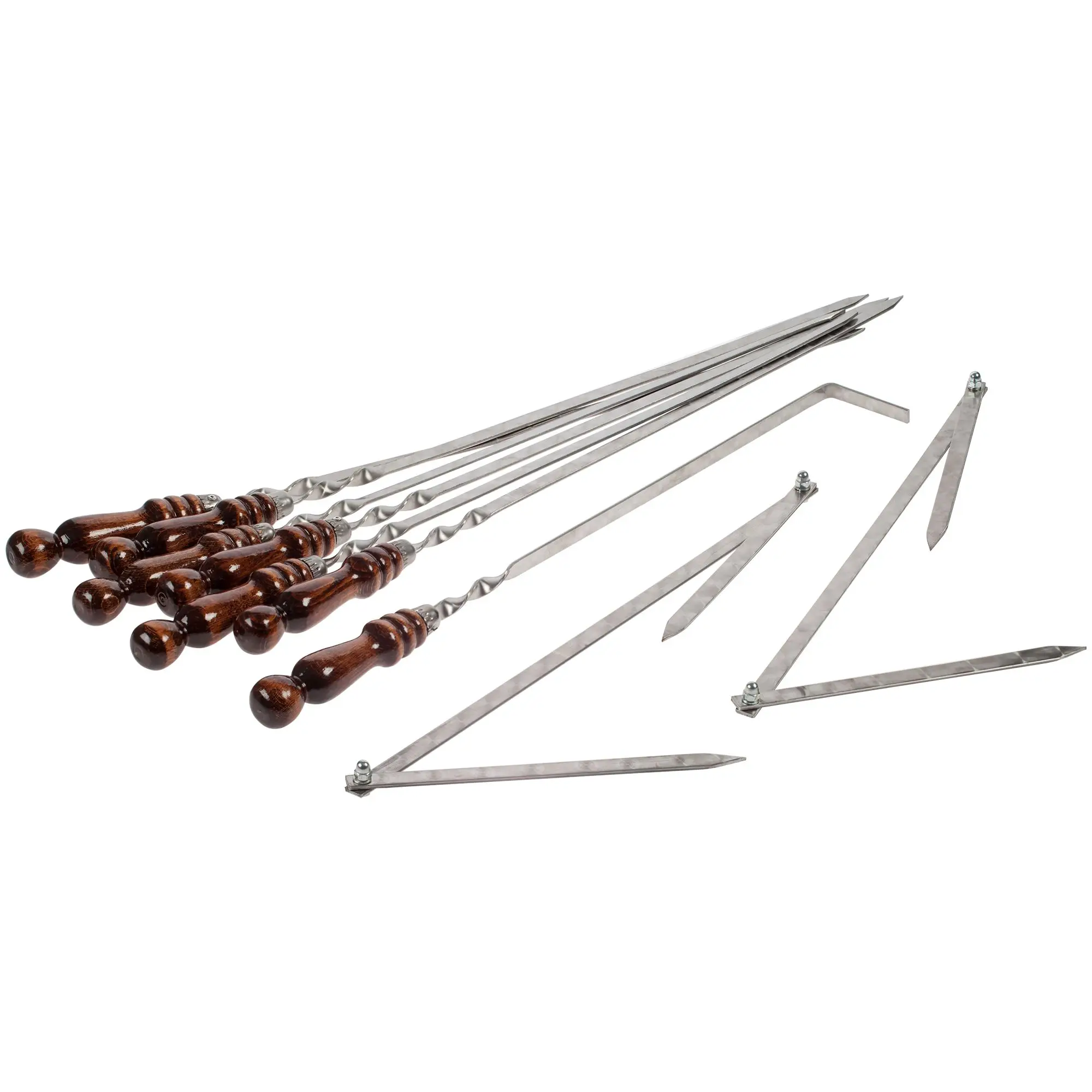 Шашлычный набор Counte 74166 В входят: 6 шампуров складной мангал кочерга защитный