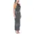 

TANTRONA Low-cut leather long evening dress with lace up side