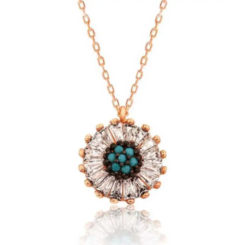 

Vaoov 925 Sterling Silver Daisy Women's Necklace - Made in Turkey