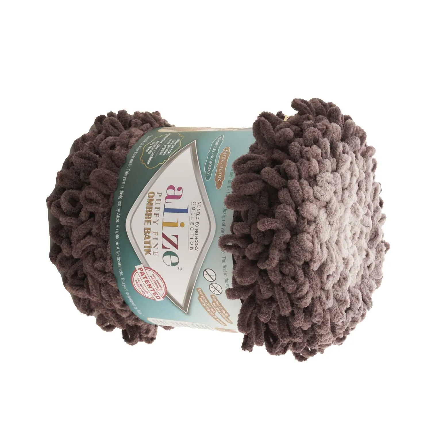 Пряжа Alize Puffy Fine Ombre Batik 100% Микрополиэстер в мотке 73 м 500 гр./ цена за 1 моток | Дом и