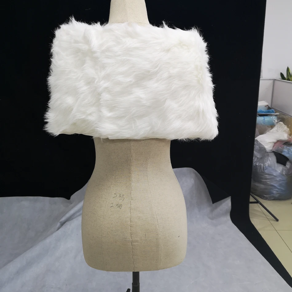 Fur Faux Winter Women Bridal Shawl Wedding Cape In Stock Cloaks Coat Jacket For Evening Party | Свадьбы и торжества
