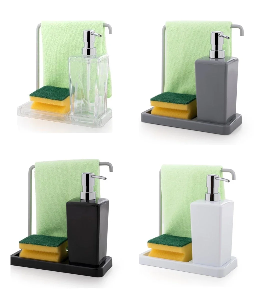 Дозатор для жидкого мыла с вращающейся на 360 ° вешалкой подвесной держатель губки