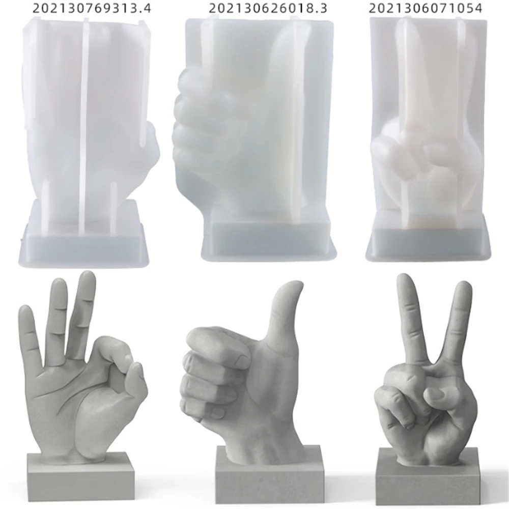 3D форма для жеста силиконовая свечей творческий процесс изготовления Прочный