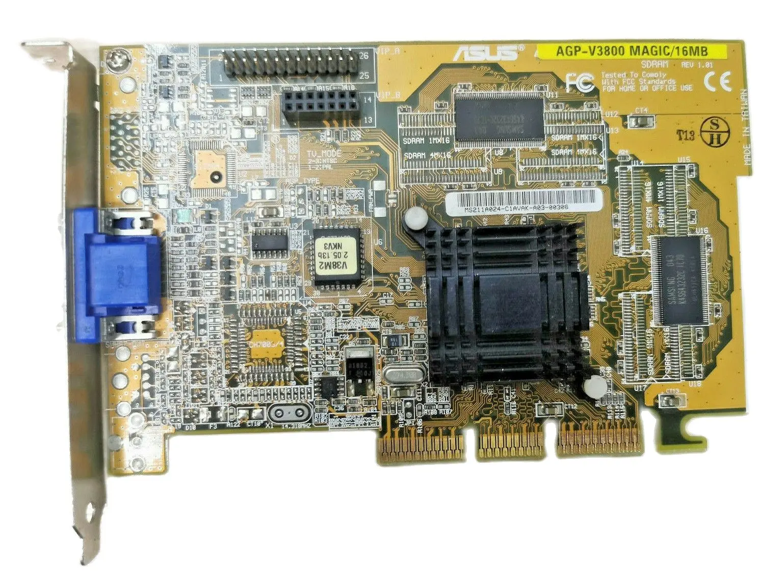 Видеокарта ASUS AGP-V3800 MAGIC/16Mb (TNT2 M64) 16 MB SDR SDRAM AGP 4x/2x | Компьютеры и офис