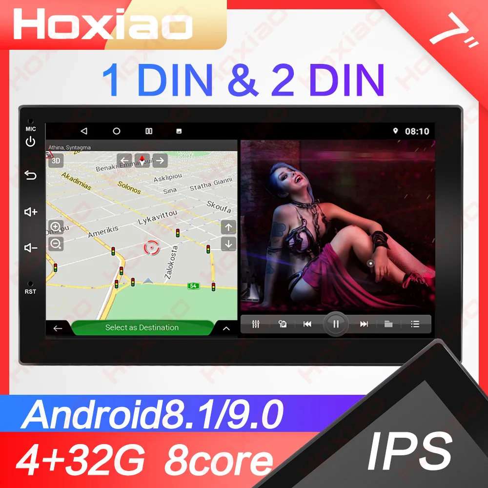 Android 8 1 или 9 0 2 din Автомобильный Радио плеер DIN Встроенный с сенсорным экраном FM RDS