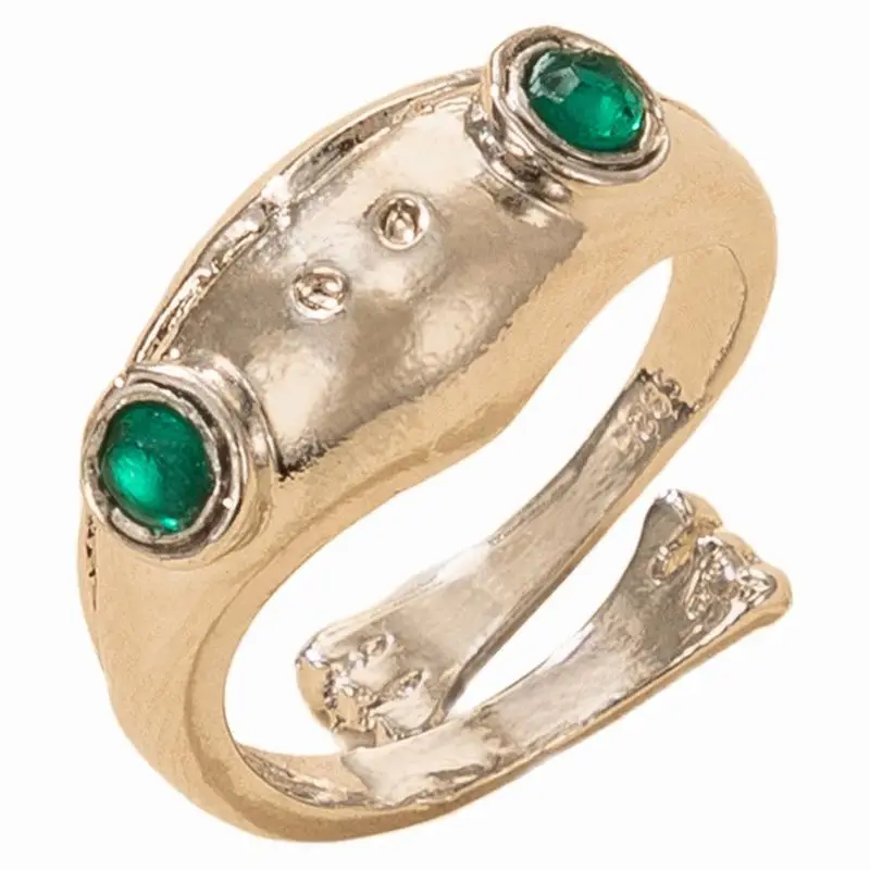 Женское Винтажное кольцо регулируемое золотого и серебряного цвета | Украшения