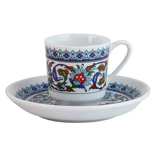 Kutahya имеет фарфор Topkapi чашка для кофе по-турецки Pad 6 шт. турецкий эспрессо