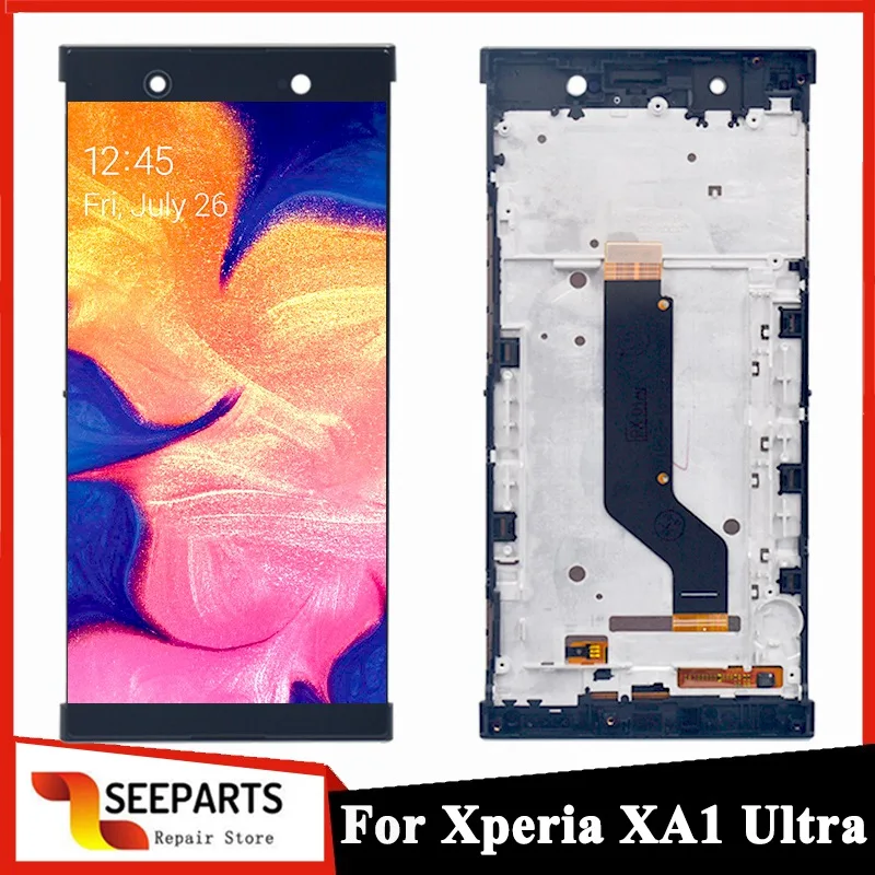 

ЖК-дисплей 6,0 дюйма для Sony Xperia XA1 Ultra G3221 G3212 G3223 G3226, дисплей с сенсорным стеклом и дигитайзером в сборе с рамкой, оригинал