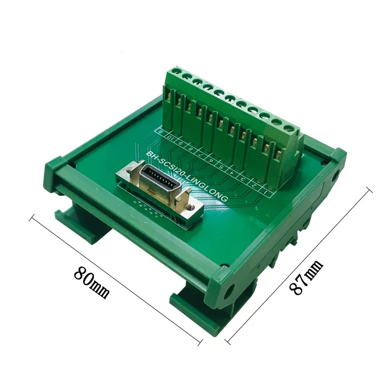 SCSI20P SCSI 20P MDR Женская разрывная плата адаптер модуля клеммы монтажная DIN-рейка HPCN20P