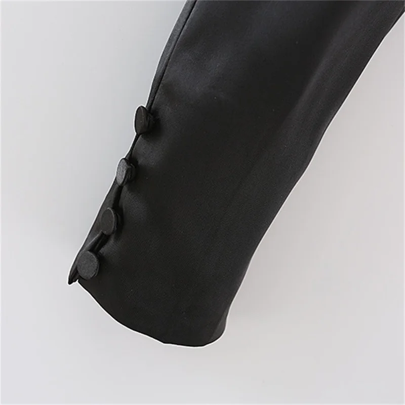 Блузка Женская атласная с V-образным вырезом и длинным рукавом 2021 | одежда