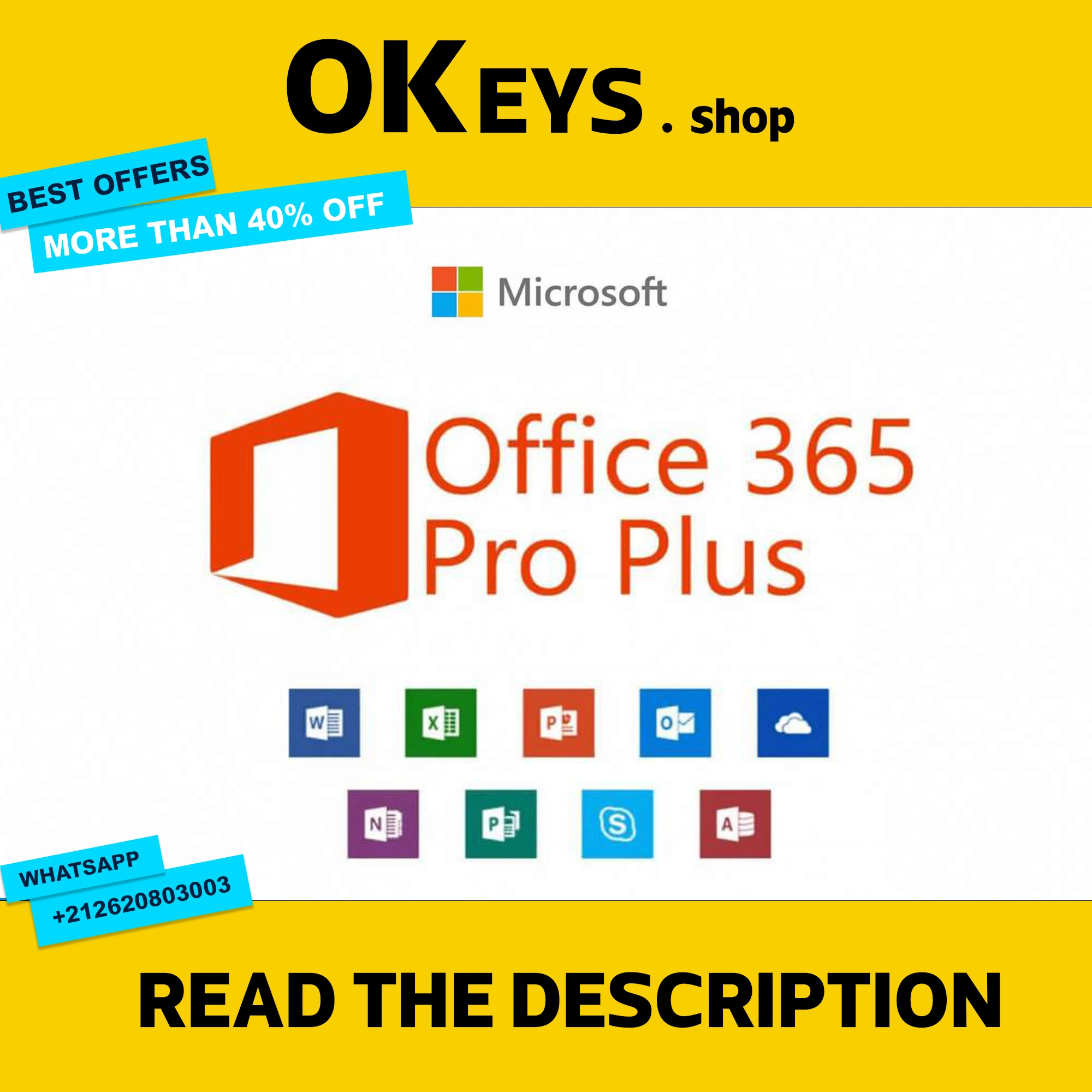 

(Microsoft Office 365 Professional plus- 1 User / 5 Devices - Lifetime (read description)