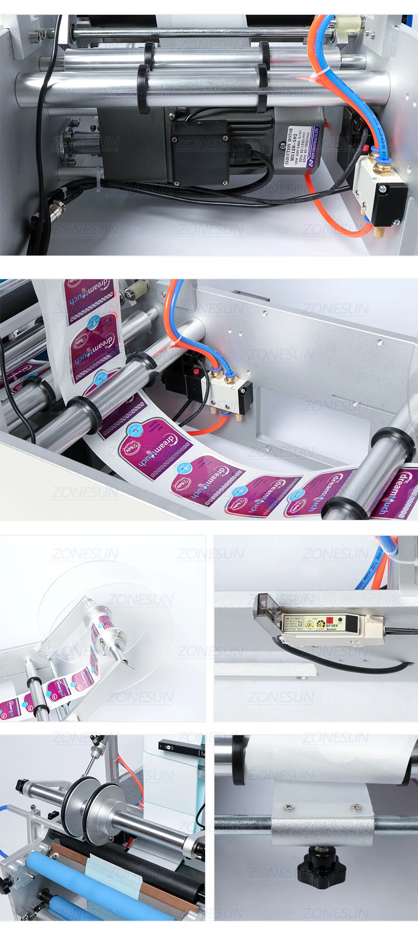 ZONESUN XL-T801 полуавтоматическая пэт пластиковая жестяная банка круглая стеклянная соковыжималка для воды, молока, бутылка, этикетка, этикетировочная машина