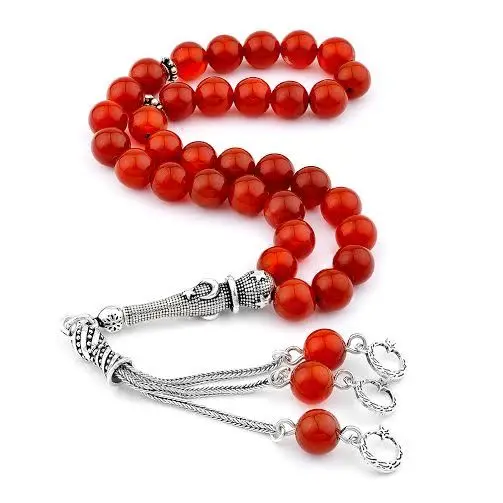 

Четки из Агата (Tasbih) с подвеской в виде звезды из стерлингового серебра, модные турецкие высококачественные пиджаки ручной работы