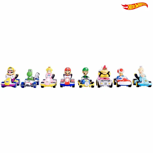 Hot Wheels Mario Kart Character Cars With Glider Set Yoshi Bowser Luigi  Toad Waluigi Shy Guy 1:64 Diecast Car Toy GXY11 boy toys - AliExpress