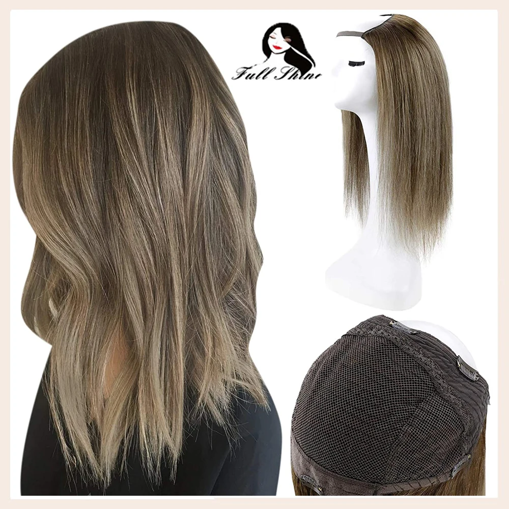 Полностью блестящие накладные волосы с U образным зажимом 100% прямые человеческие