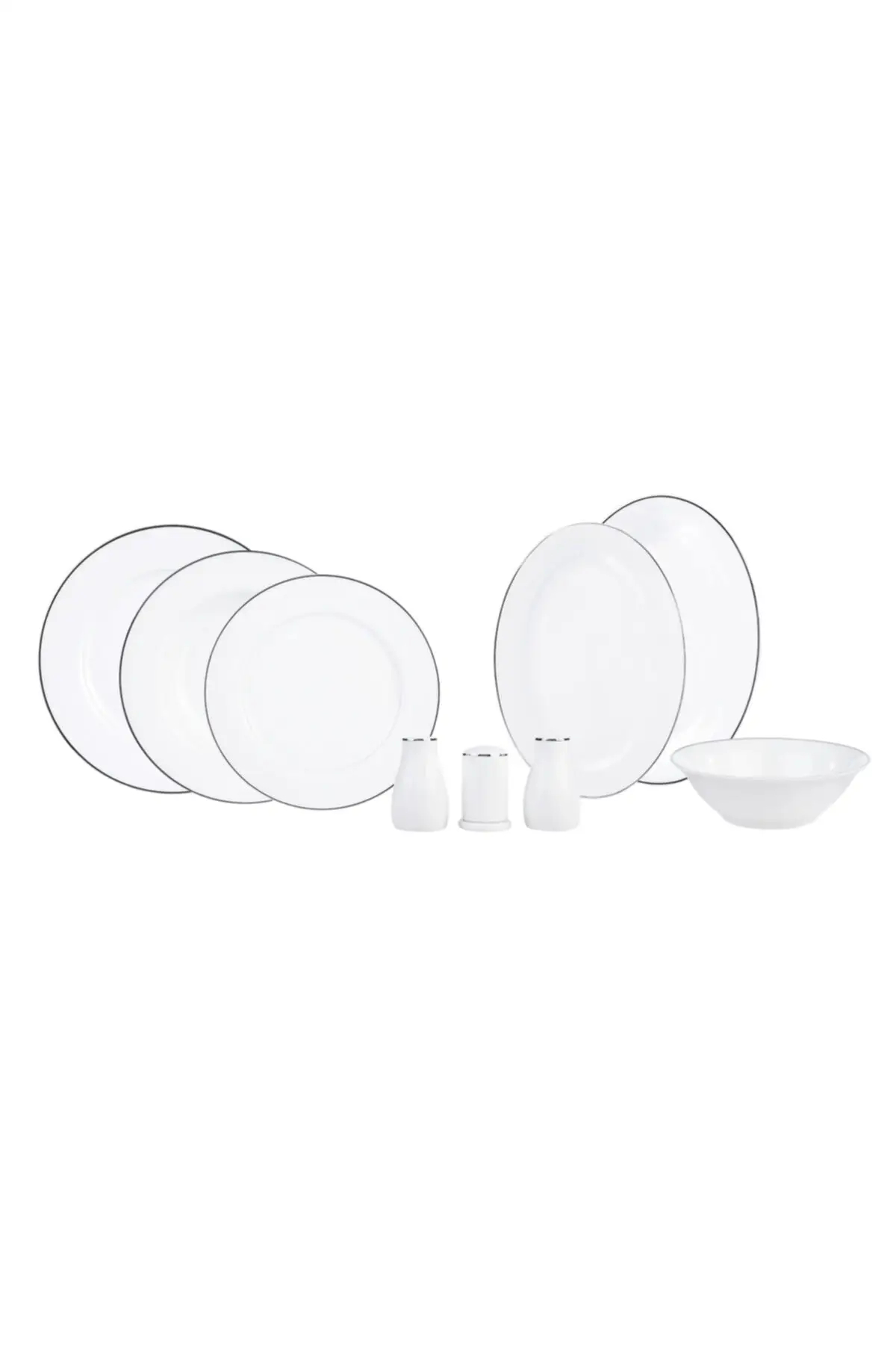 

dinner set porcelain platinum 56 pieces for 12 persons