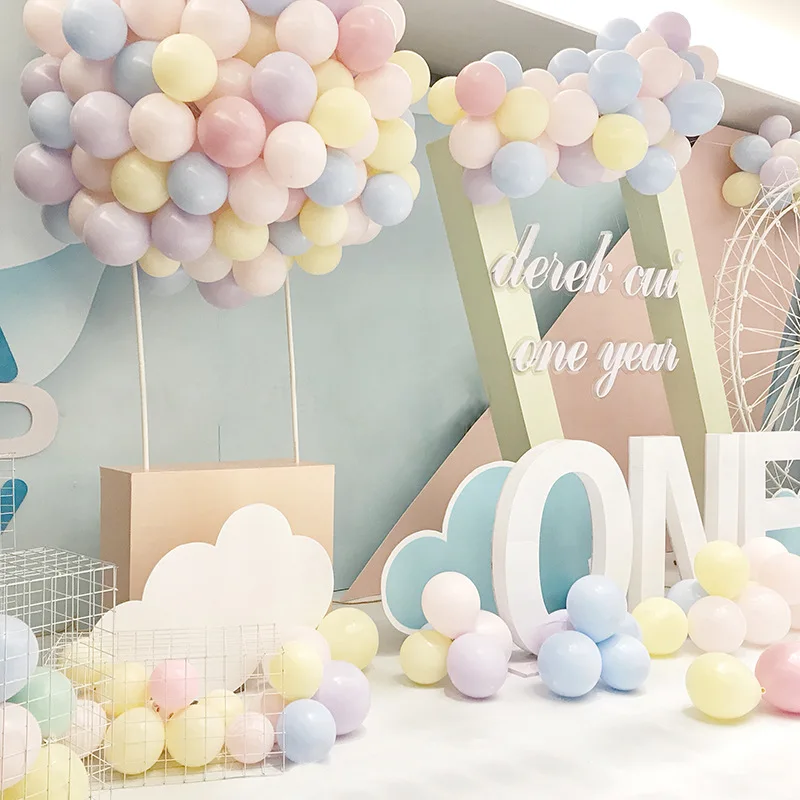 

100pcs 10 inch 2.2g Pink White Transparent Latex Helium Balloons Birthday Party Accessories Baby Shower Wedding Decor Ballons
