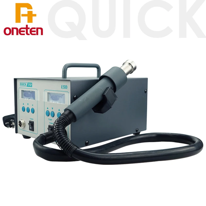 

QUICK 712 Intelligent Digital Display 2 In 1 Soldering Station Hot Air Gun Rework Station For PCB Soldering Repair