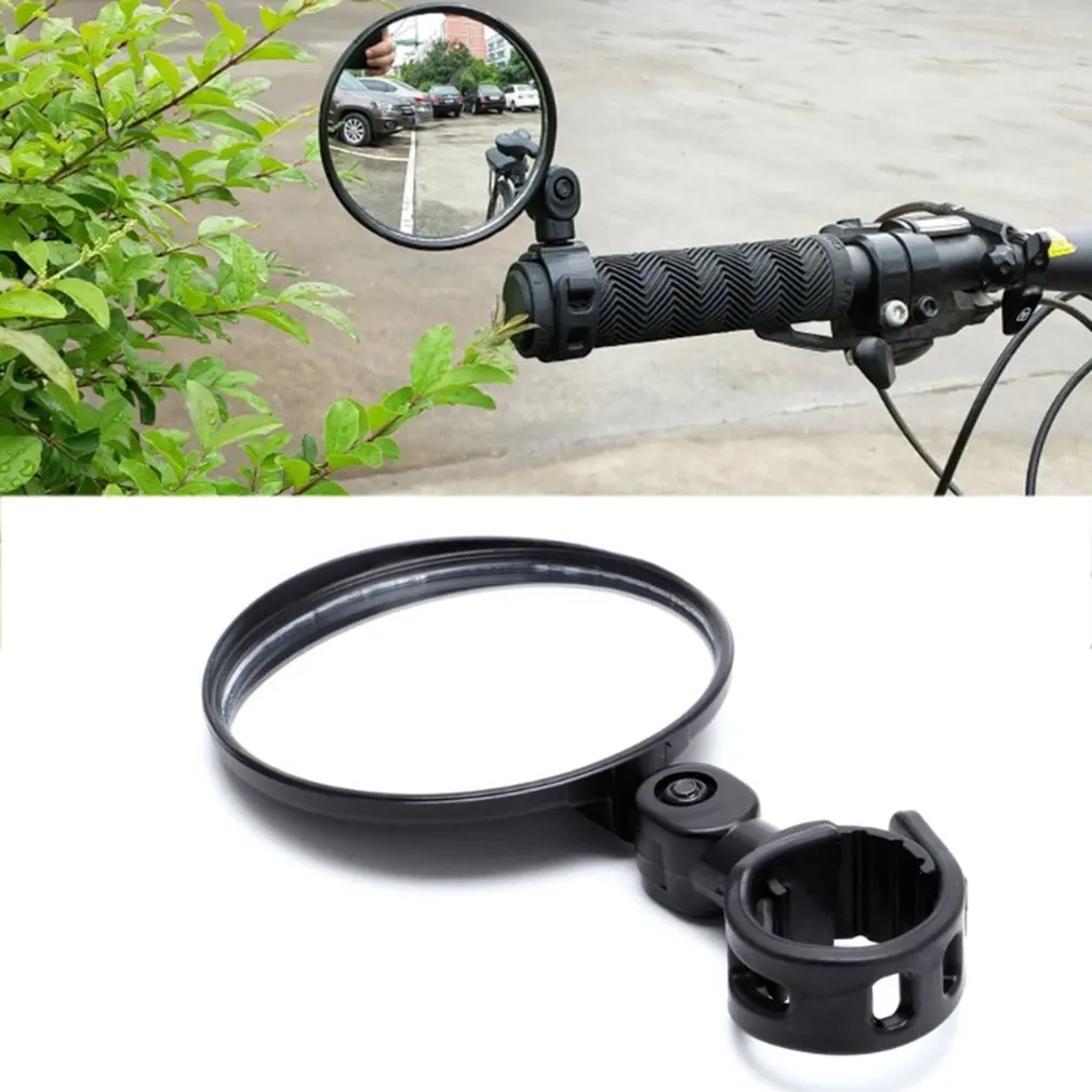 

2pcs Bicycle Mirrors Rear View Mirrors Adjustable Rotatable Handlebar Mounted Plastic Convex Mirror For Mountain Road Bike