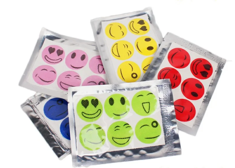 Смайлик комаров Стикеры мультфильм натуральная Цитронелла масло насекомых Stick