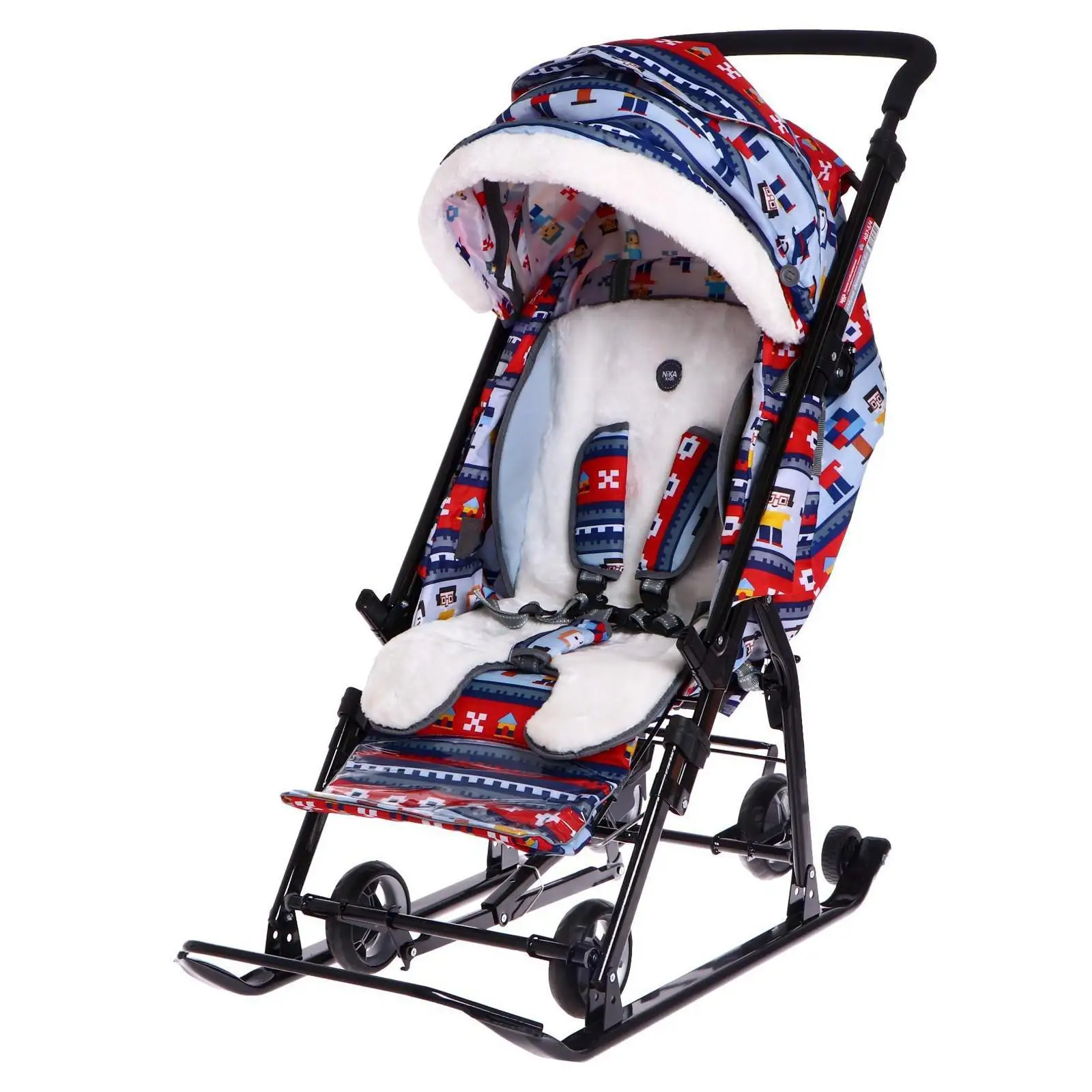 Санки-коляска &quotНика детям 7-5&quot в стиле лего НД7-5/4 | Спорт и развлечения