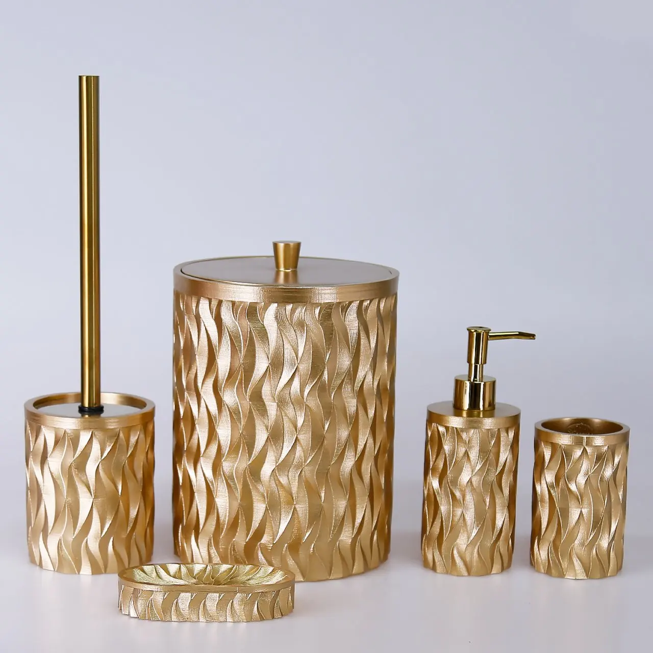 

SELİM HOME BATHROOM ACCESSORIES 5 PİECES BATHROOM SET,RESISTANT RESIN MATERIAL LIQUID SOAP TRASH CAN DISPENSER,SOLID SOAP ARTEMI