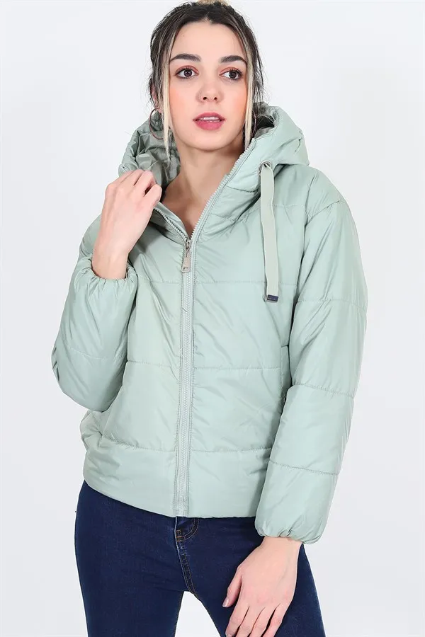 

Women's Coat 2020 Winter Women Fashion Za Jacket Casual Loose Hooded Elegant Collar Zipp Made in Turkeyer Pocket Cotton Coat