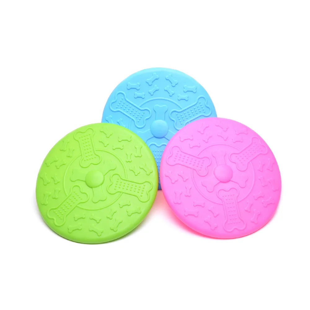 Летающая тарелка фрисби для собак и щенков из мягкой резины не повреждающая