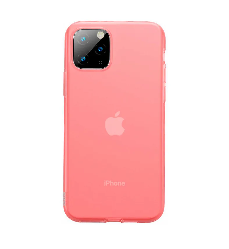 Чехол Baseus Jelly Liquid Silica Gel Protective Case For iPhone 11 Pro Max Transparent Red WIAPIPH65S-GD09 | Мобильные телефоны