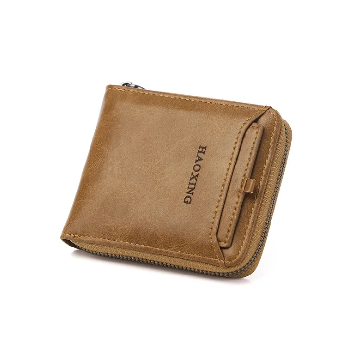 

The hot new men's short wallet retro multifunctional wallet large banknote card clip PU clutch bag