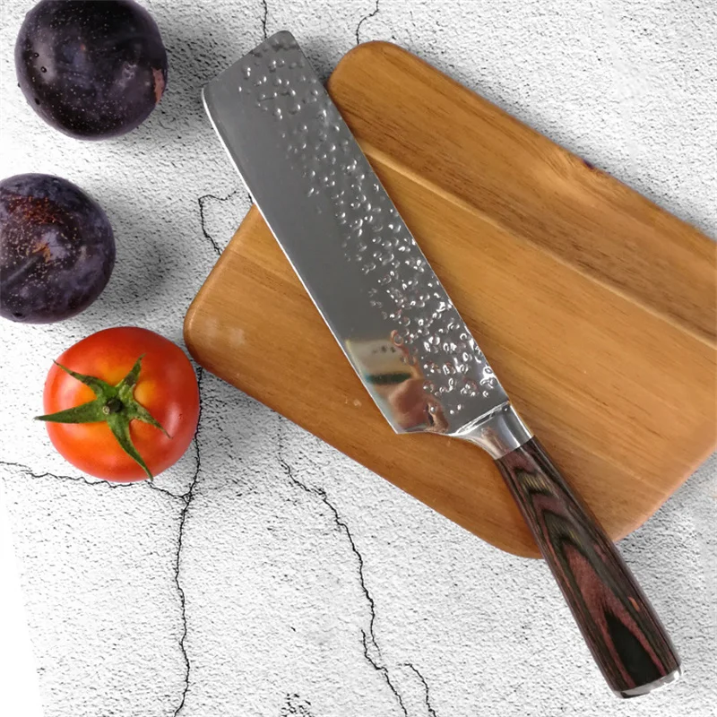 

Concave-convex Texture Kitchen Knife Household Stainless Steel Meat Cleaver Forged Pattern Slicing Knife Kitchen Knife 1 pcs
