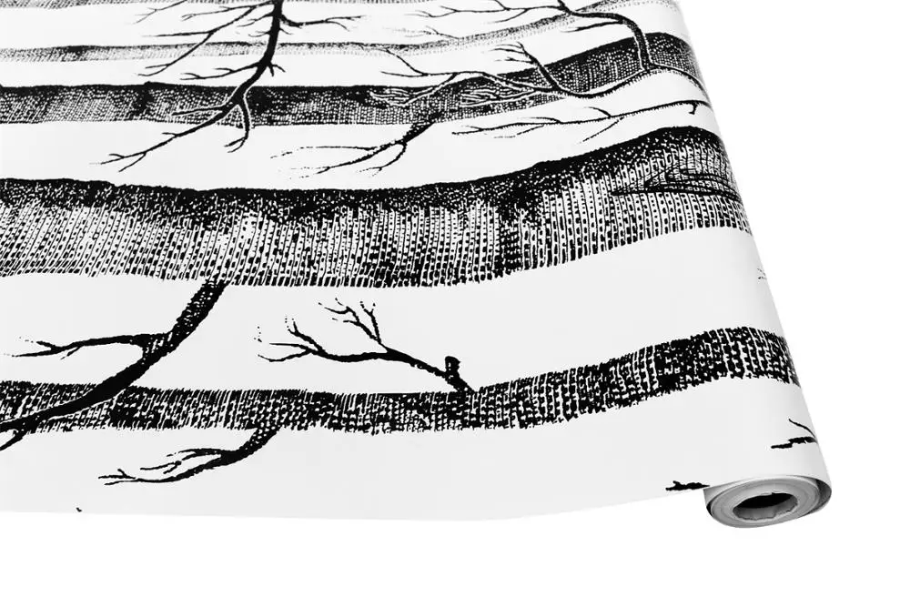 

Виниловые обои JOUP Березовое дерево черный белый