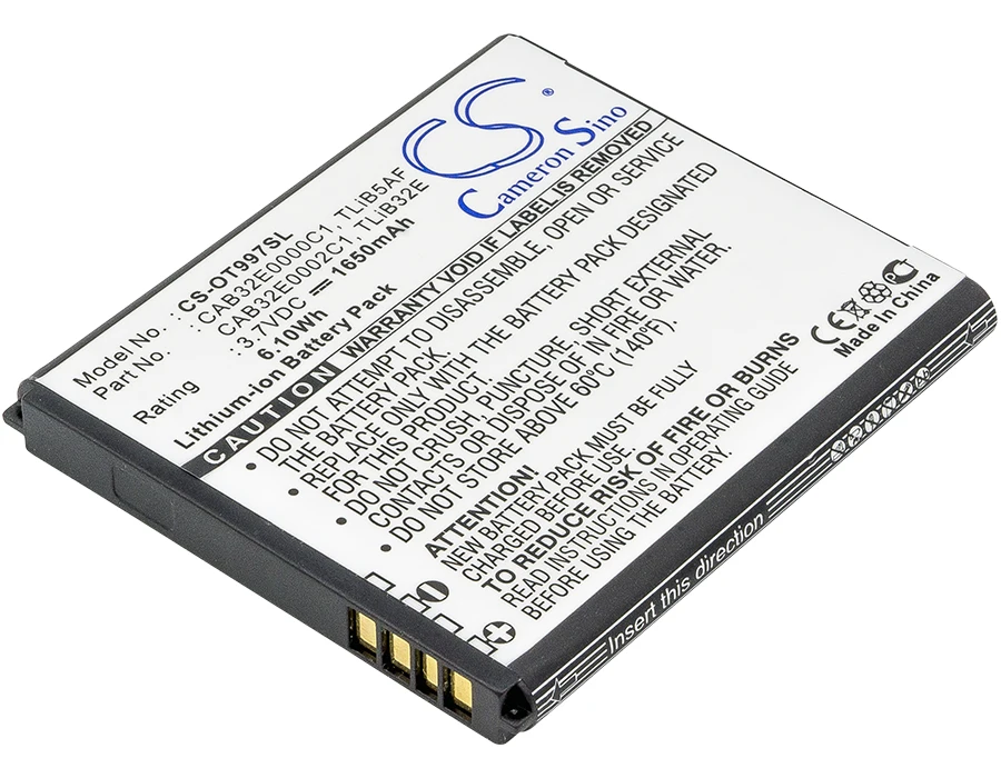 Аккумулятор CS-OT997SL TLIB5AF для Alcatel One Touch Pop C5 5036D 997 5035(x’POP) МТС 975 3.7V | Мобильные