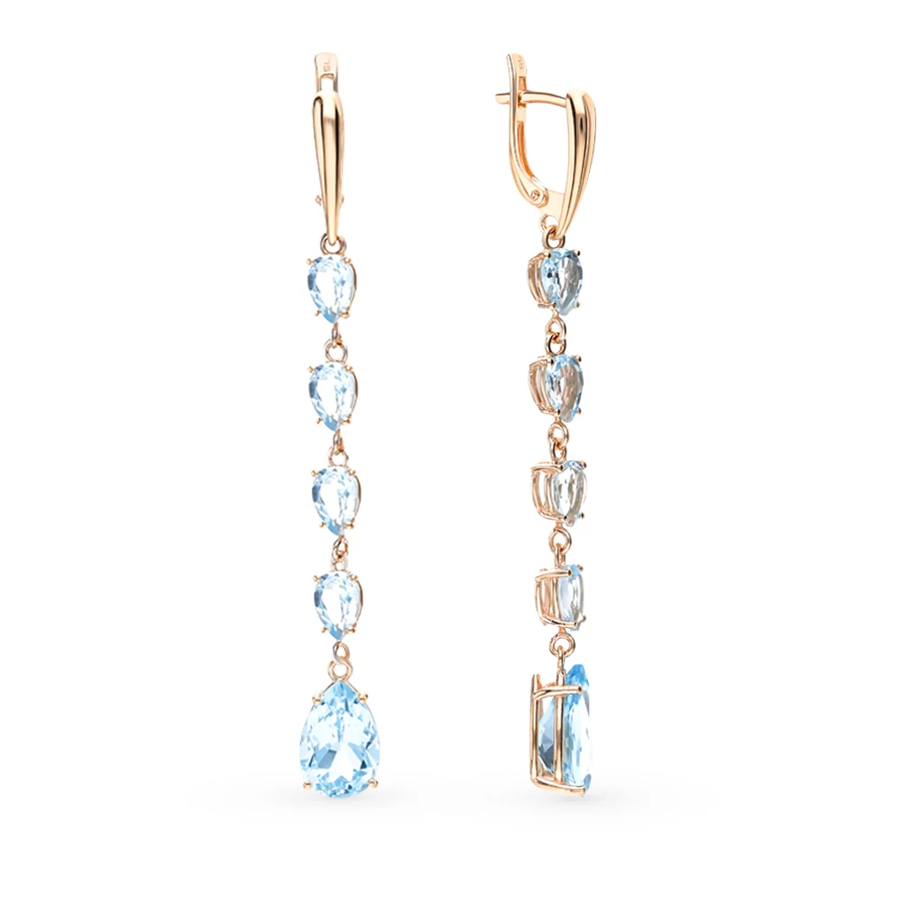 Серьги Топаз Золото 585 Купить