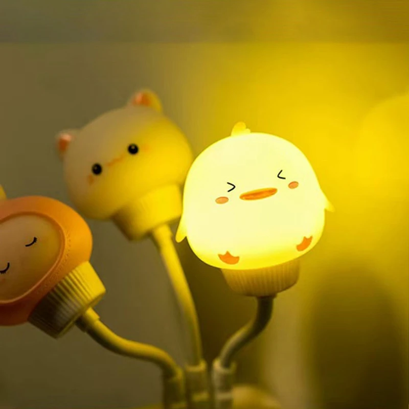 

USB Night Light LED Cartoon Rabbit Chlidren Bedroom Bedside Light Baby Room Living Corridor Lamp Baby Breastfeeding Night Lights