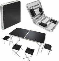 outdoor camping table portable foldable desk furniture computer table aluminium hiking climbing picnic folding tables chairs hwc